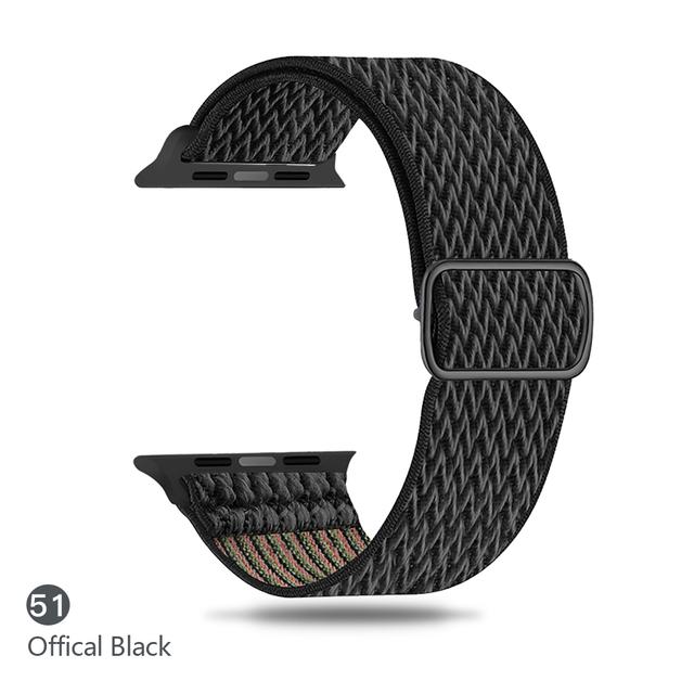 Cinturino in Nylon per Apple watch band 44mm 40mm 38mm 42mm ultra 2 49mm SOLO bracciale correa iwatch series 9 7 SE 6 5 4 8 45mm 41mm
