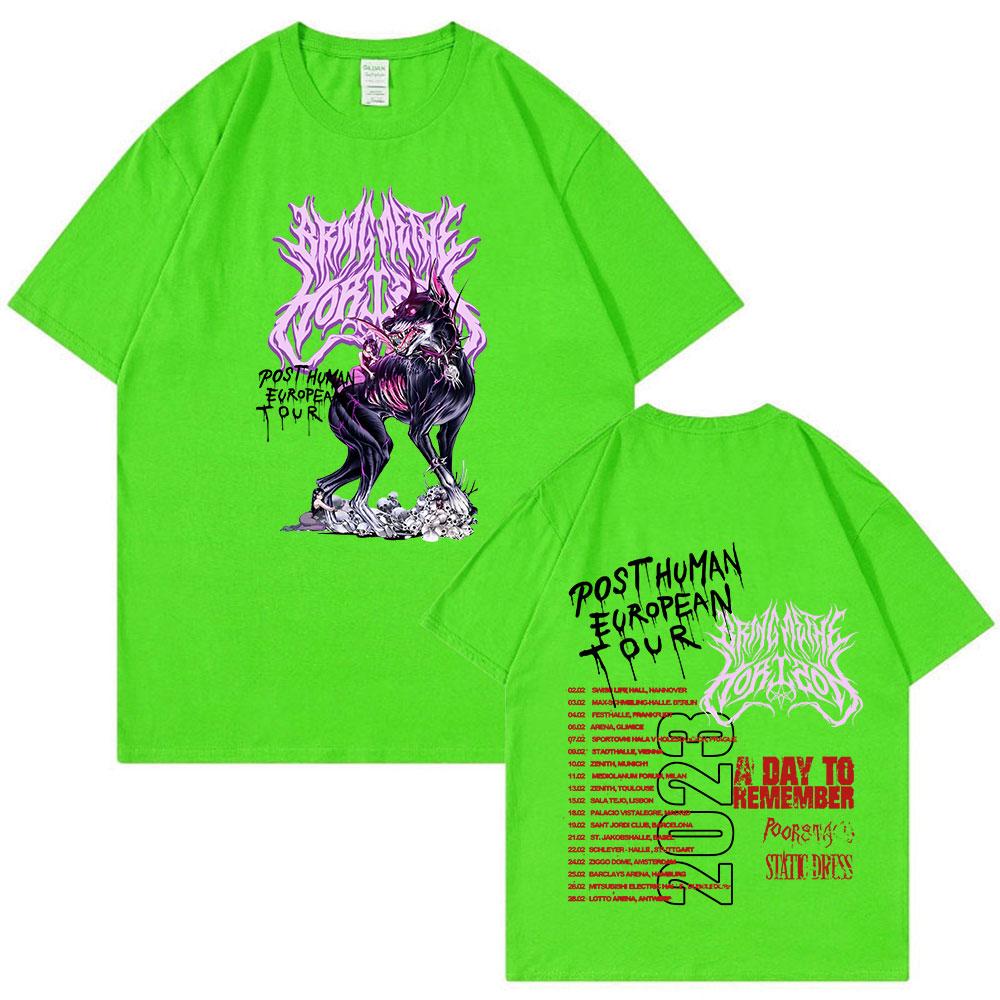 BMTH Kapela BringMe TheHorizon Post Human Evropské Turné Tričko Pánské Dámské Hip Hop Vintage Tričko Vysoká Kvalita 100% Bavlna Trička