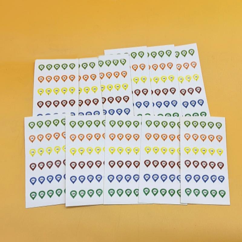 10 Sheets Rifle Scope Turret Sticker Set Scope Adjustment Dope Stickers Rifle Scope Turret Tags For Distance Markers
