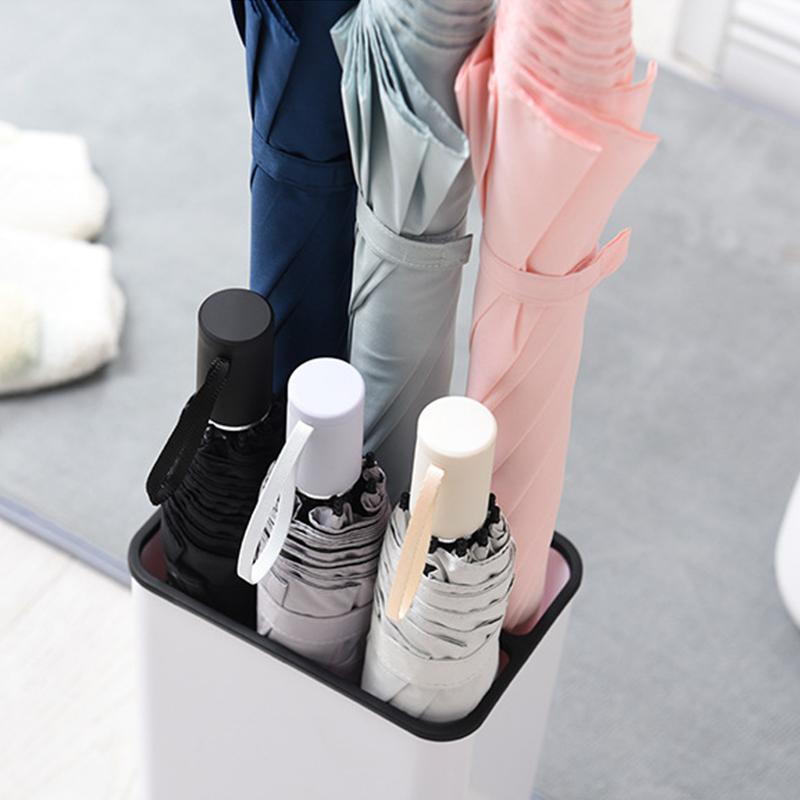 Schirmständer, abnehmbare Wasserschale, praktisches Schirmlagerregal für die Hotellobby, Schwarz