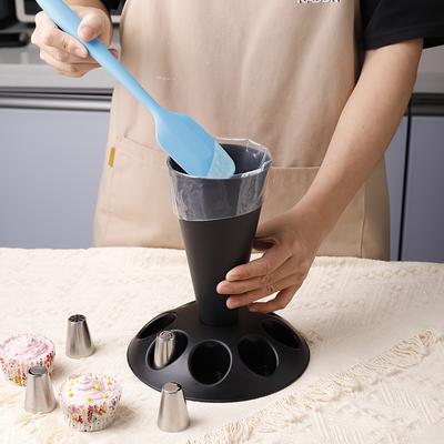 1 Set Cake DIY Piping Stand, Home Cream Piping Bag and Nozzle Decoration Display Rack, Kitchen Baking Storage Tool