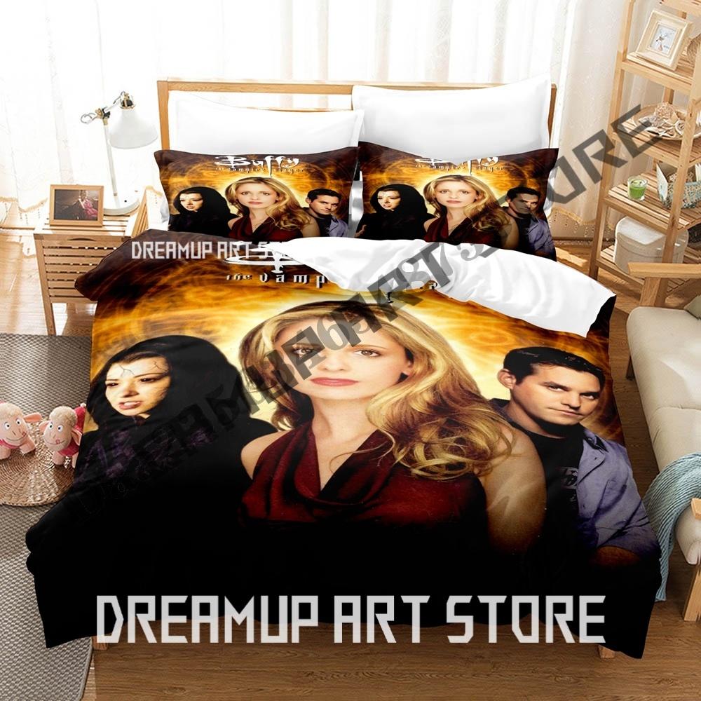 3D Print Klassiekers Buffy The Vampire Slayer Beddengoed Set Enkel Tweeling Volledig Queen King Size Beddengoed Set Volwassen Kind Slaapkamer Dekbedovertrek Set EU Single 90x200cm