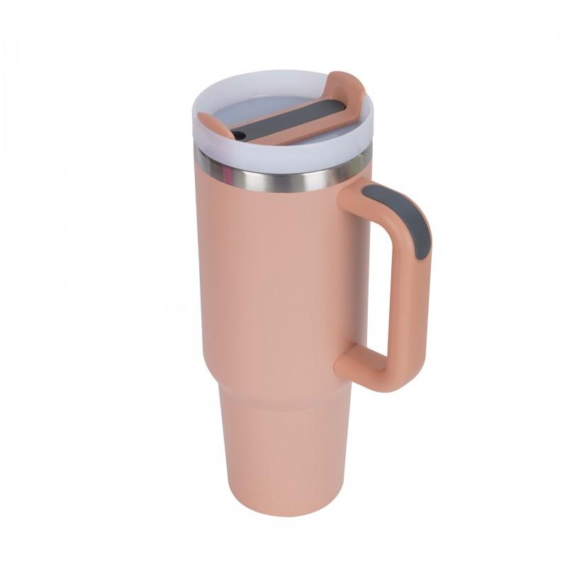 40oz Stainless Steel Insulated Travel Mug With Handle Car Office Home - Double Wall Vacuum Thermos Cup