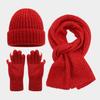 Acryl-Touchscreen-Handschuhe Mützen-Schal-Set Für Winterwärme Und Lässige Mode