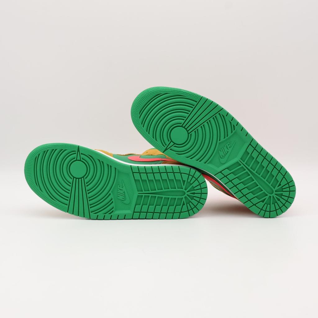DX4332-700 Nike Air Jordan 1 Mid Wheat Water Melon Chutney Lucky Green (Men's)