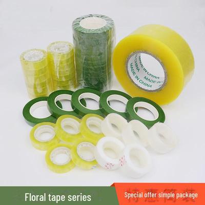 Transparentes Klebeband mit Blumenmuster für Schreibwaren und Verpackungen.
