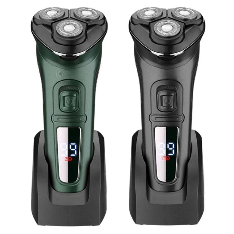 Washable 3D Electric Shaver for Men Wet Dry Beard Electric Razor Rechargeable Facial Shaving Machine LED Display