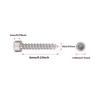 50/100pcs M2 M3 Cylinder Head Hex Socket Screws 304 Stainlesss Steel Fullys Threaded Self-Tapping Screws Suitable for Furniture, Machinery