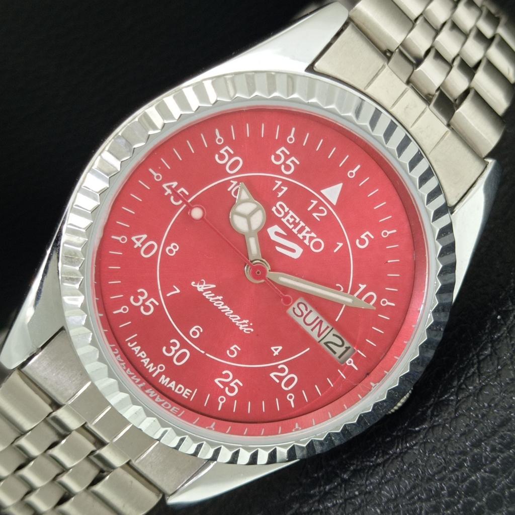 

REFURBISHED SEIKO 5 AUTOMATIC 6309A VINTAGE JAPAN MENS RED DIAL WATCH a442912-1