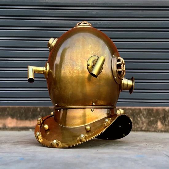Brass Deep Sea Diving Helmet  Anchor Engineering 1921 Replica  Nautical Diver Helmet  Maritime Home Office Decor