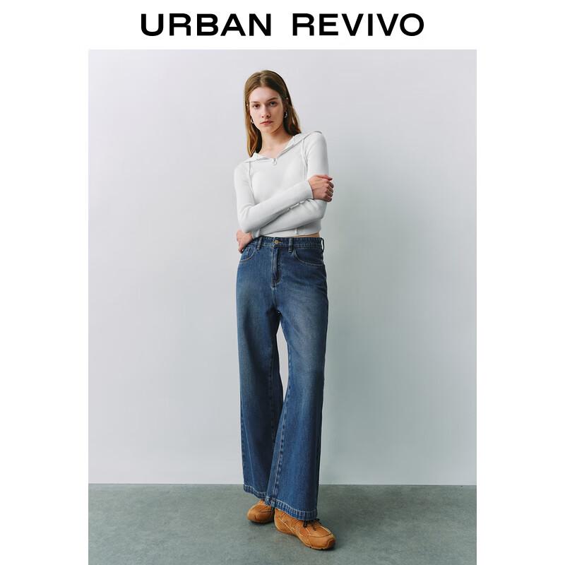 UR Women's Retro Washed Denim Long Pants