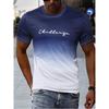 Vintage Men's T-shirt 3D Gradient Print Short Sleeve Tops Summer Casual Street T Shirt Oversized Tee Shirt Men Clothes