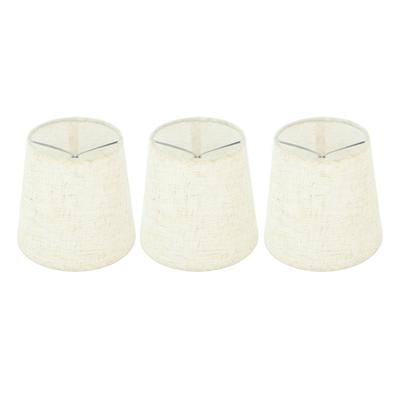 3Pcs Lampshades Hand Crafted Natural Linen Stylish Dustproof Barrel Chandelier Shades For Table Lamps and Floor Light