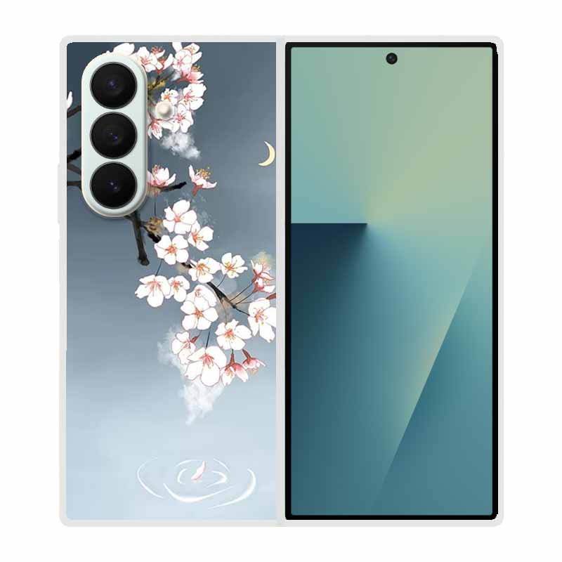 Etui Na Samsung Galaxy Fold 7 Etui Fajne Kosmiczne Zwierzęta Przezroczyste Twarde Etui Na Telefon Na Galaxy Z Fold7 5G 2025 Tylna Pokrywa Z fold7 Capa