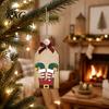 Natural Pine Wood Decor Christmas Wooden Hanging Ornaments, 2D Snowman Reindeer Clown Figure Rustic Party Supplies Pendant Decorations, Farmhouse