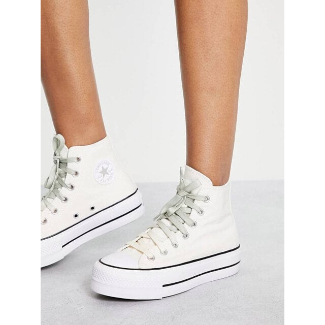 

Кремовые кроссовки Converse Chuck Taylor Lift Hi со шнуровкой омбре