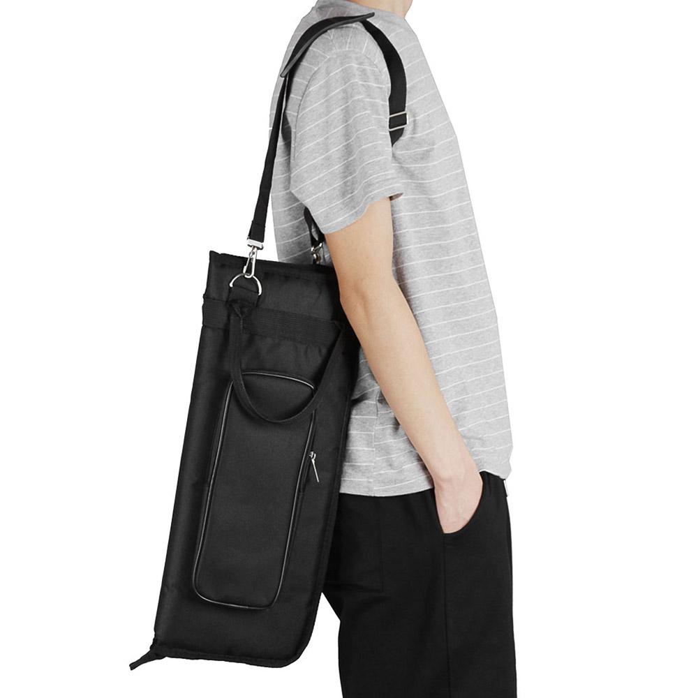 600D Water-resistant Drum Sticks Gig Bag Oxford Cloth Handy Strap Gripped Handle Pocket 5mm Cotton