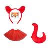 Child Animal Role Play Costume Animal Ear Headband Tail Skirt Halloween Animal Outfit Accessory for Kid Boy Girl Cosplay