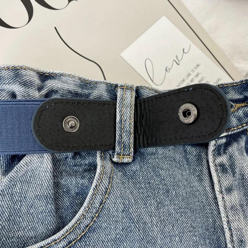 Canvas Adjustable Elastic Waist Band Invisible Belt Buckle-Free Belts for Women Men Jean Pants Dress No Buckle Easy To Wear