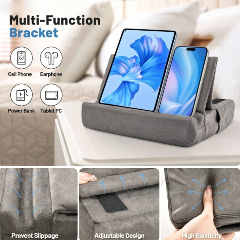 Foldable Tablet Reading Pillow Support For Ipad And Smartphone Reading Comfort