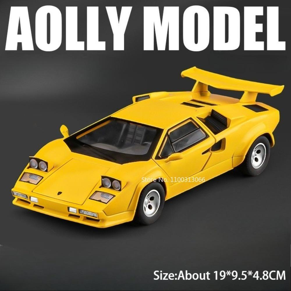 1:24 Alloy Lambor Countach LP500S Valkyrie Toys Models Diecast Cars Light Sound Rubber Tires Miniature Car for Child Adult Gifts