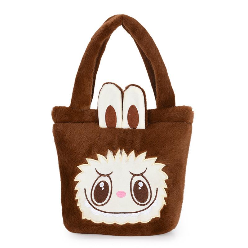 Cute Cartoon Plush Handbag For Kids Large Capacity Lightweight Stylish Nylon Bag