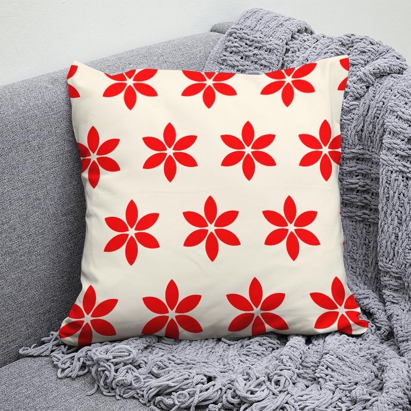Retro Daisy Single-Sided Throw Pillowcase - Available in a variety of vibrant colors, suitable for sofas and bedrooms.