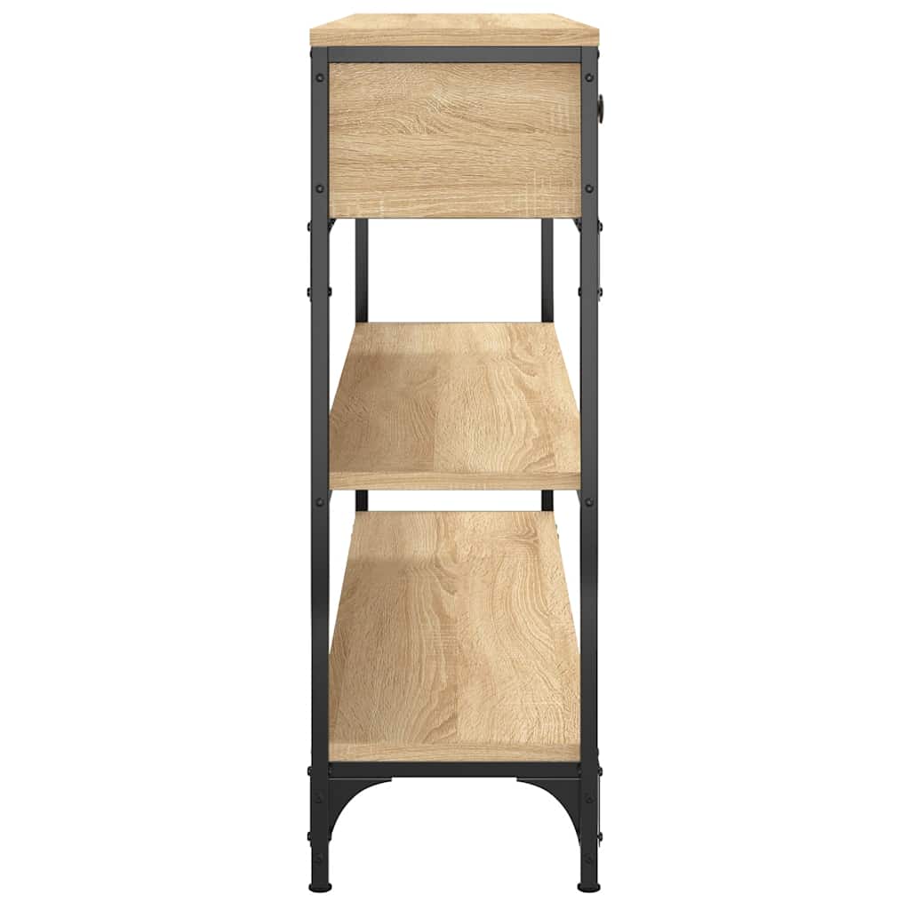 Consolle Rovere Sonoma 100x25x75 cm Pannello a Base di Legno