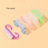 Colorful Translucent Nail Cleaning Brushes Soft Bristle Portable Nail Scrubber for Home Use Professional Nail Salons Manicure