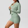 High Waisted Brushed Tight Pocket Yoga Suit, Cloud Sensing Quick Drying Exercise Three Piece Set, Outdoor Leisure Running Fitness Set, Women'S