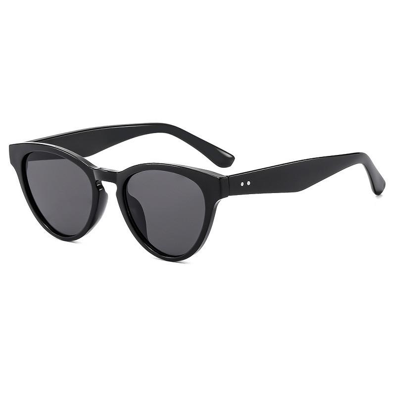 Kstyle Cat Eye Sunglasses For Women With Uv400 Protection Retro Square Frame Fashion Accessory BlackFrameGrayLens