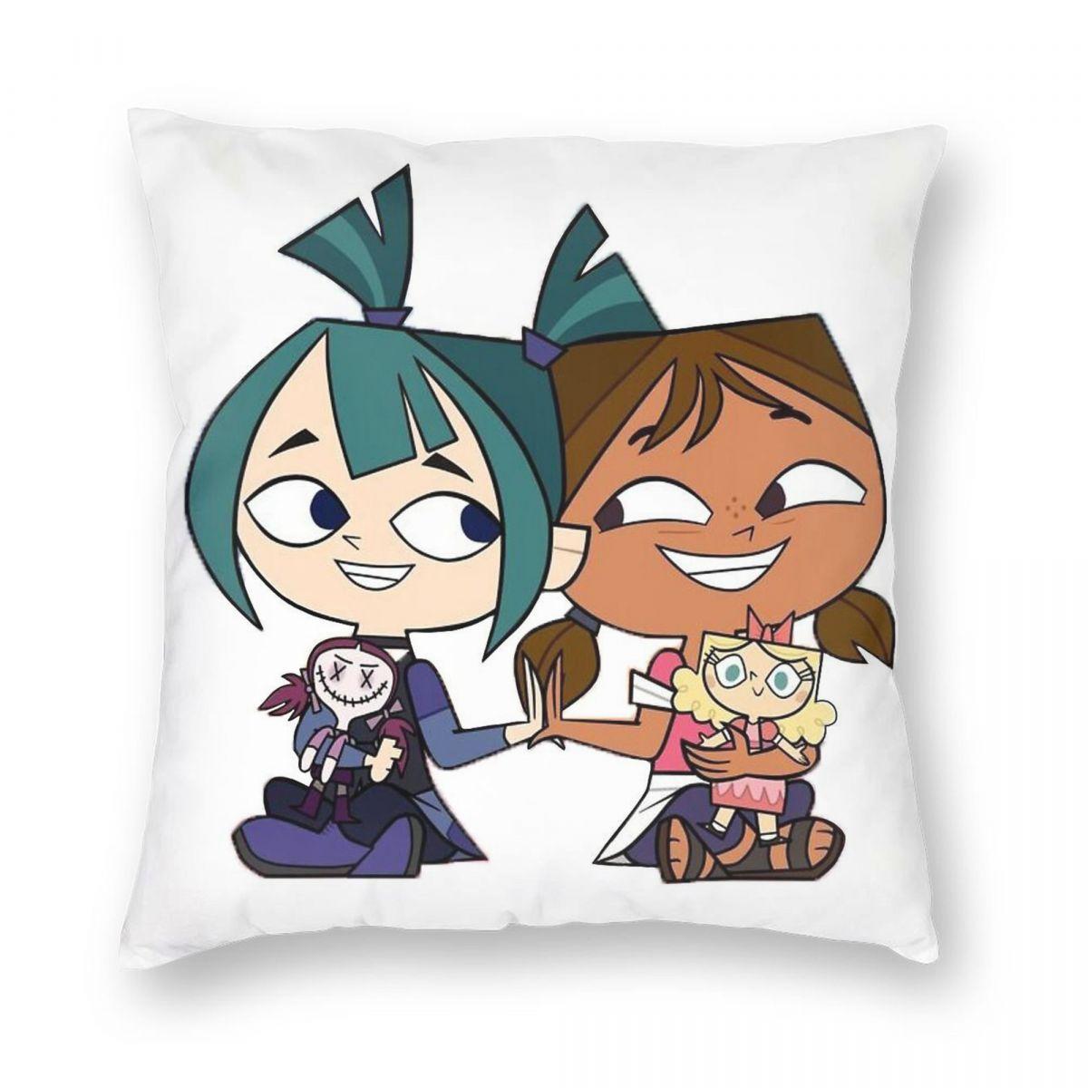 Total Drama Гвен и Кортни Наволочка Полиэстер Лен Бархат Печатный Молния Декор Чехол для Подушки Чехол для Подушки Дивана Сиденья x 30x30cm