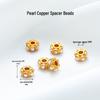 Vintage Brass Filigree Pearl Spacer Beads for Handmade DIY Bracelets