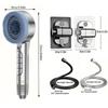 4 Modes Massage Brush Shower Head Large Flow High Pressure Water Saving Handheld Showerhead One-Key Stop Water Shower Nozzle