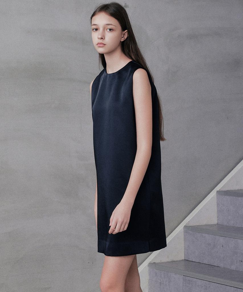 Rank 5 [Dayne] Satin Mini Dress_Black