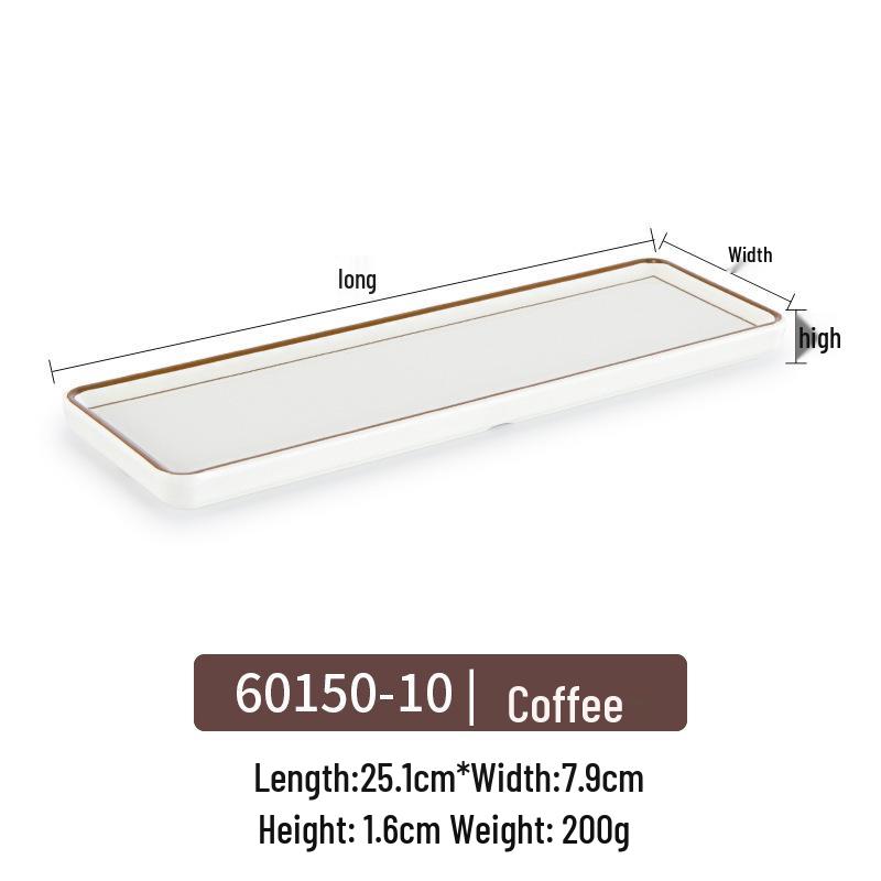 Melamine Rectangular Plate for Sushi, Sashimi & Desserts - Creative Imitation Porcelain Design for Restaurants