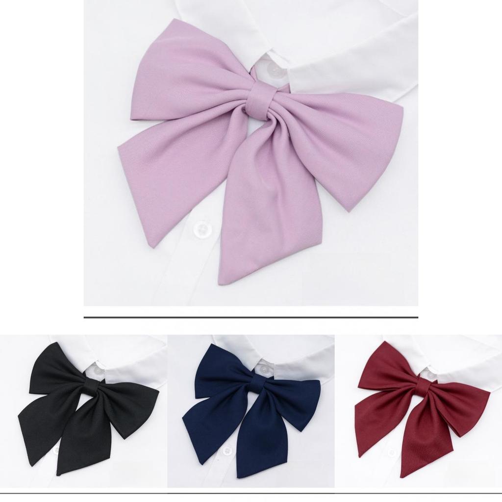 Adult Women School Uniform Bow Tie With Breathable Cotton For Office And Casual Wear