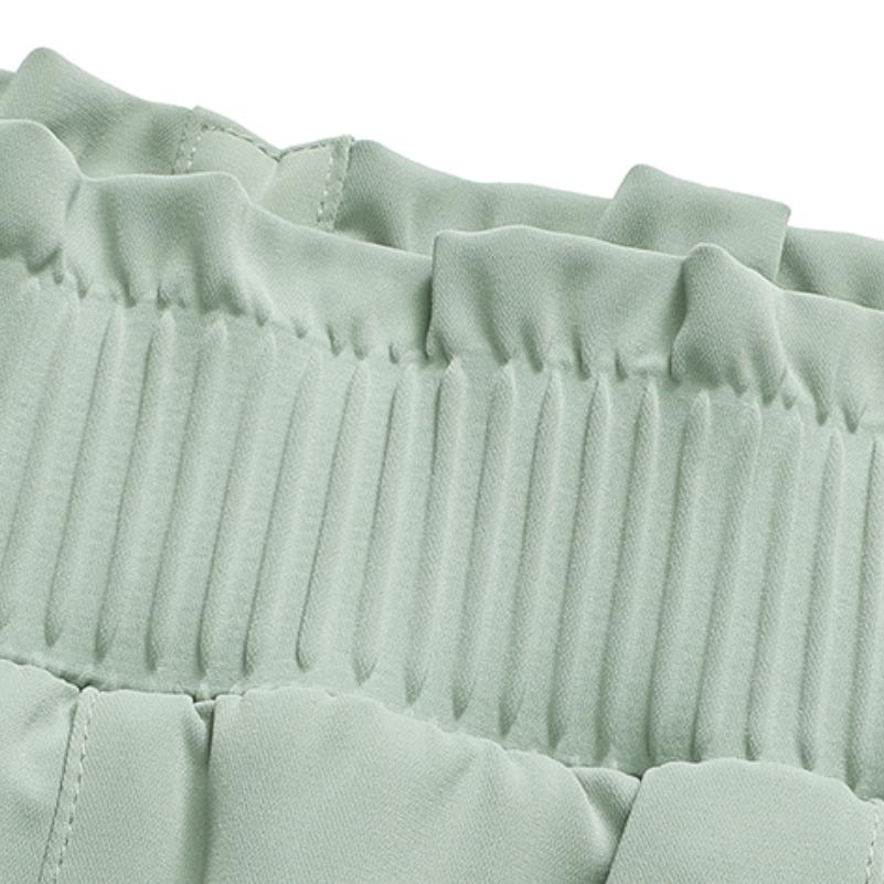 Fila Solid Color Simple Wide Leg Woven Casual Trousers Women Bottoms Gray Wood-Green F11W237801F-KK