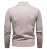 Men's Long Sleeve Half-Zip Velvet Knit Sweater - Thickened Winter Base Layer