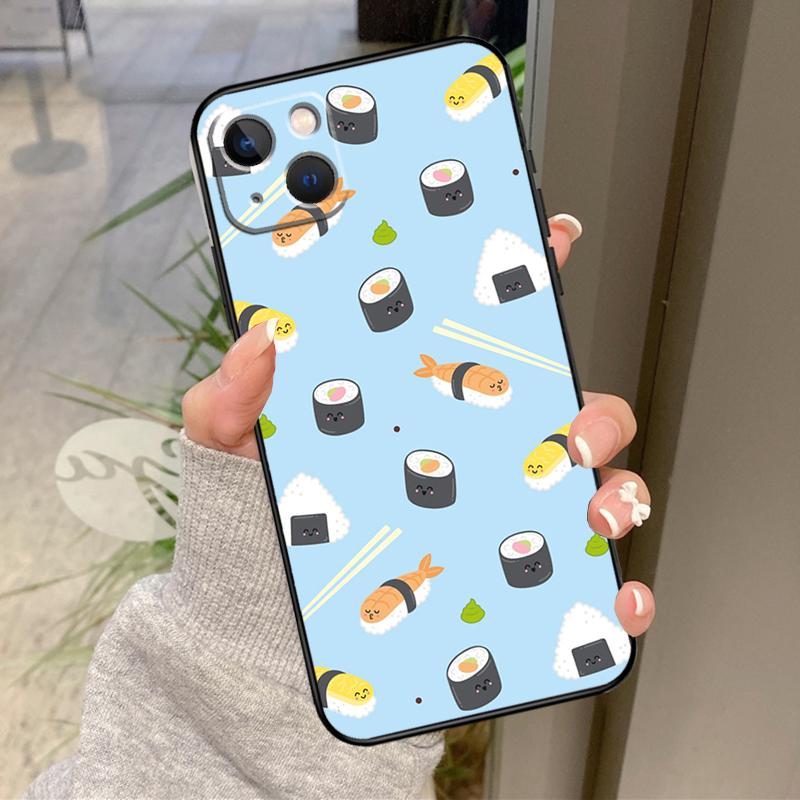 Japanese Sushi Food Case For iPhone 17 Air 16 15 14 13 11 12 Pro Max Plus 12 13 Mini 16e 17 Pro Max Back Cover