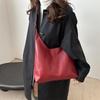 Women Tote Bag Large Capacity Pu Leather Waterproof Simple  Shoulder Bag