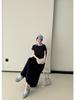 Summer Loose Cotton Polo Collar Dress - Elegant Casual Long Skirt