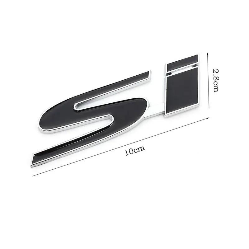 3D Metal Honda SI Letters Car Front Grille Emblem Rear Trunk Badge Sticker for Civic Accord Inspire - Vehicle Accessory GI7