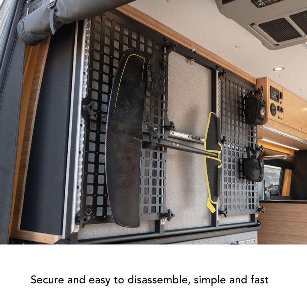 800x600x2mm Truck Bed Panel Fixed Base Stud L Rail Storage Panel Organizer Multi-function