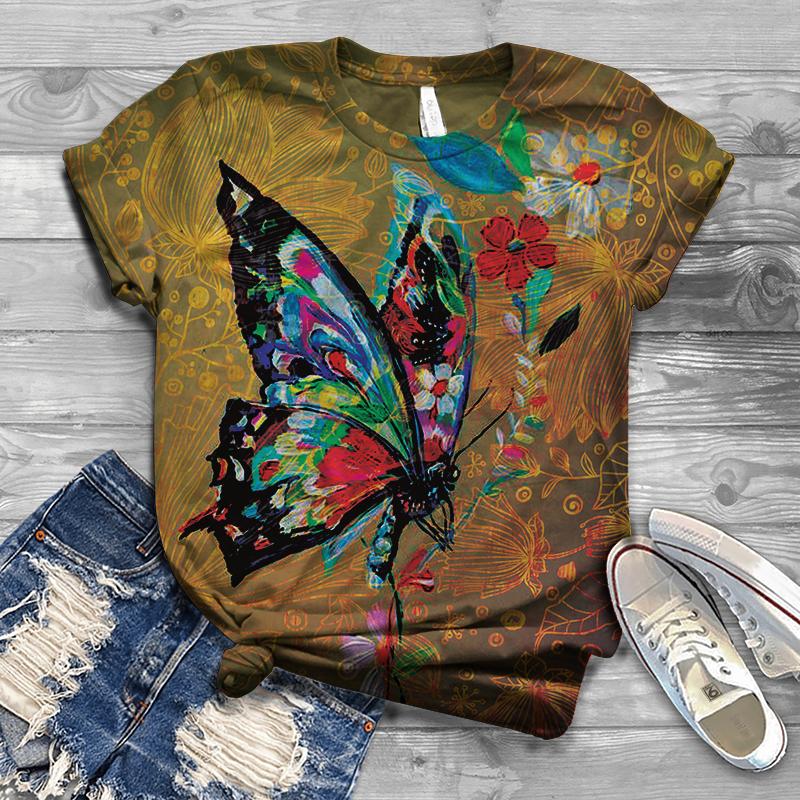 Mode Totenkopf Aufdruck Damen T-Shirt Sommer Kurzarm Freizeit T-Shirt Top Y2k Große Größen Damenbekleidung