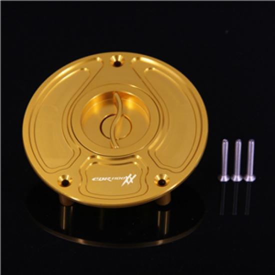 

Алюминиевые аксессуары для мотоциклов с ЧПУ без ключа, крышка топливного бензобака для Honda CBR1100XX/Super Blackbird CBR 1100XX золотистый