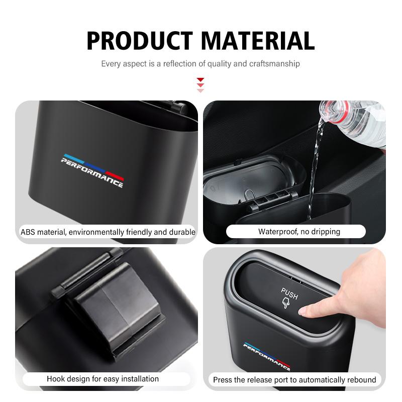 LVLL3 Universal Car Trash Can Storage Multifunctional Garbage Case For BMW M2 M3 M4 X1 X3 X4 X5 E87 X7 E91 G20