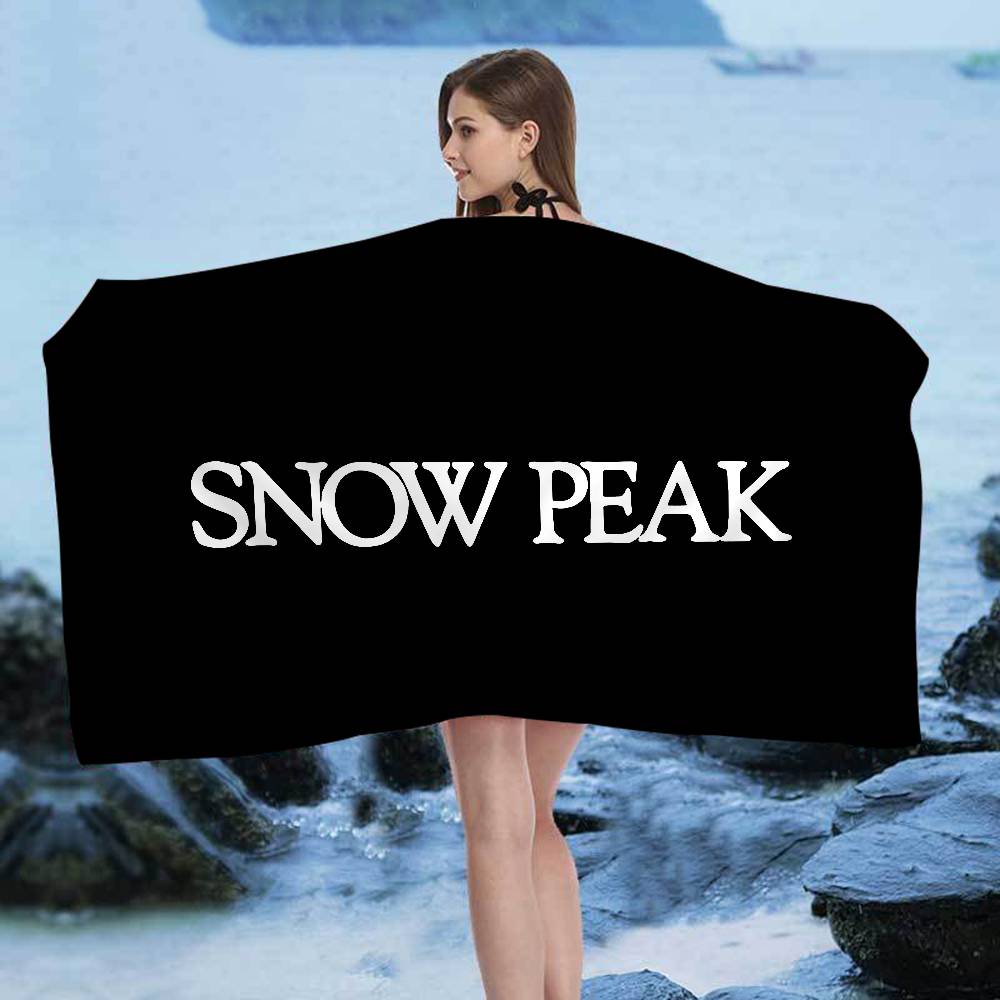Fashion Cool S-Snow P-Peak Logo Microfiber Beach Towel Absorbent Quick Dry Soft Yoga Swimming Resort Mountain Climbing Towel