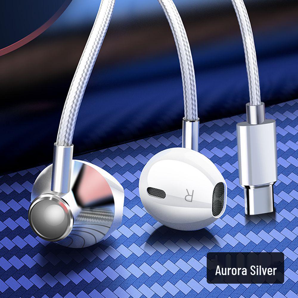 Type-C Wired In-Ear Headphones for Gaming, Compatible with Huawei, OPPO, Xiaomi, and Vivo.