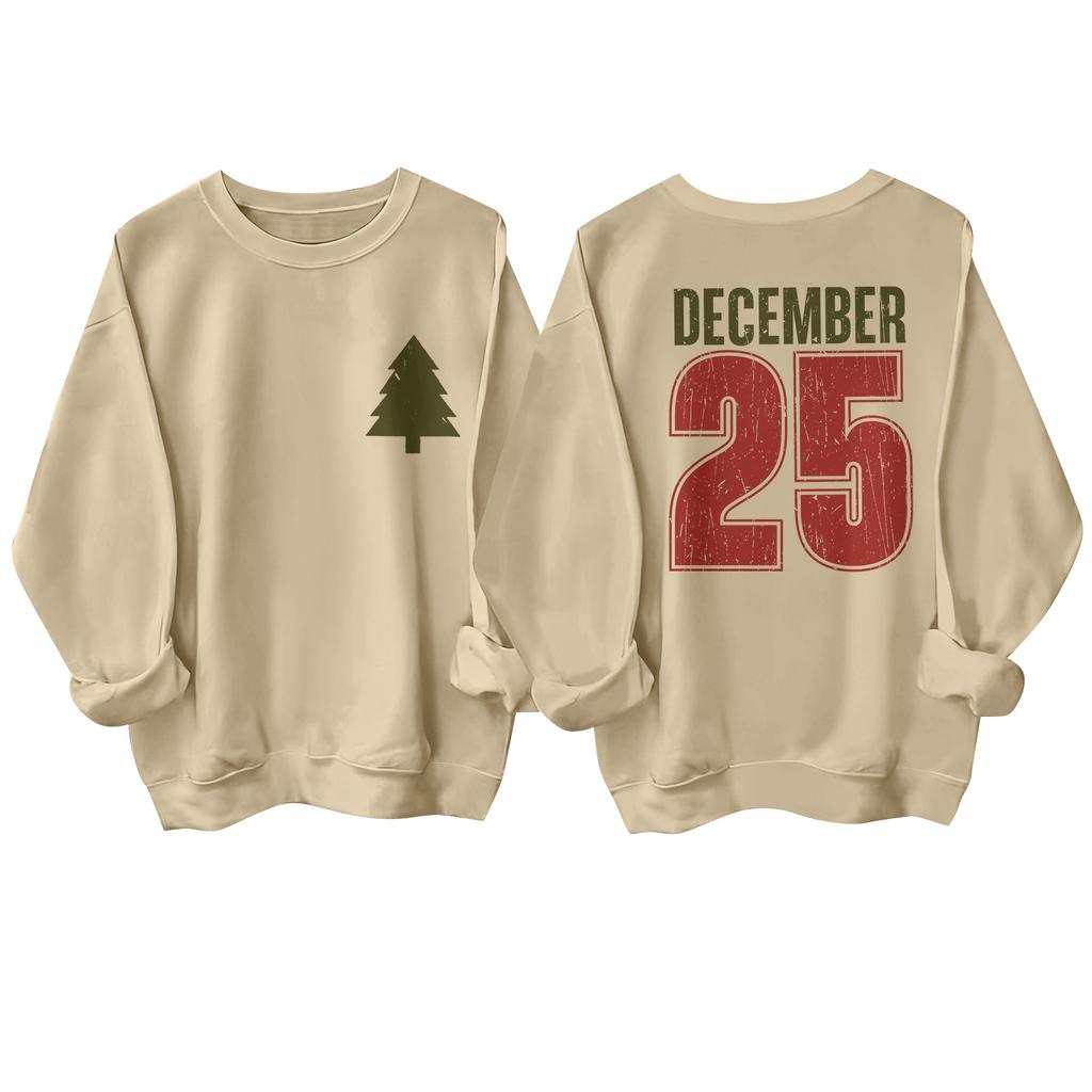 Christmas T-Shirts And Sweatshirts, Women'S Sweatshirts, Long-Sleeved Pullover Sweatshirts, Women'S Long-Sleeved Tops